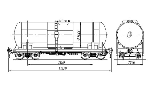 Размер цистерны железнодорожной