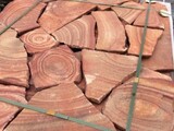Камень Розовый с разводом природный песчаник натуральный