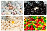 Орешки, фрукты, ягода, рисовые шарики в глазури в упаковке с лого