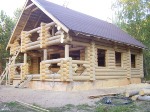 Срубы домов из костромского леса