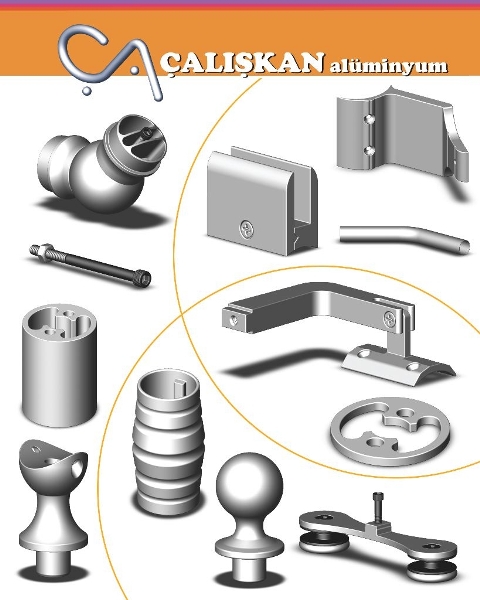 Алюминиевые перила и аксессуары для ограждения от Caliskan Aluminyum