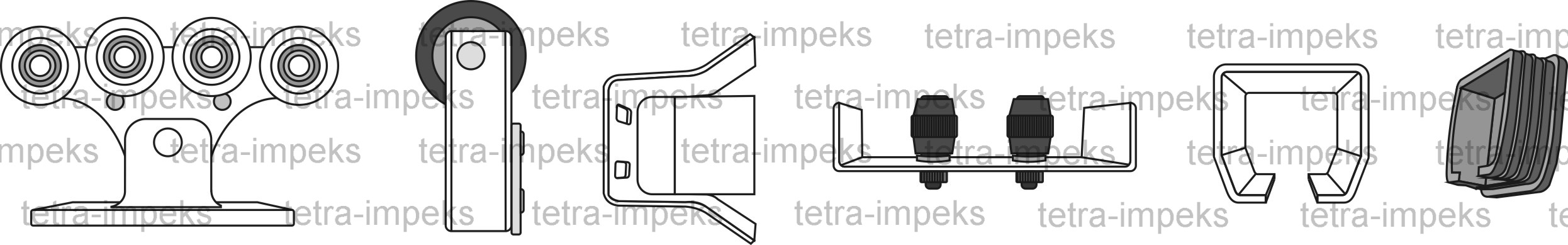 Тетра-ролл - комплекты  для ворот консольного типа