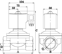 Соленоидный клапан 2W2140GXV присоединение 1 1/2"