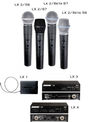 Микрофон SHURE LX88-III радиосистема 3 (беспроводных) микр SHURE SM58