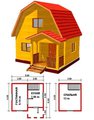 Готовая баня из бруса 6х2.4м