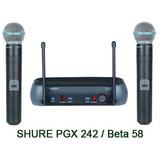 микрофон SHURE  PGX242/BETA58A радиосистема 2 микрофона BETA 58.кейс.