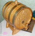 Дизайнерская бочка с художественной резьбой на 5л для вина,коньяка